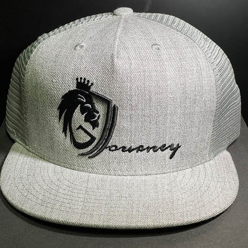 Light Gray/ Black Logo Gabriel's Journey Trucker Hat