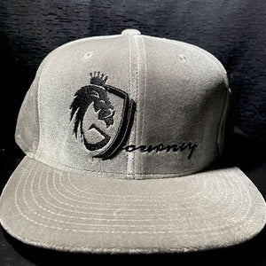 Light Gray Suede / Black Logo | Gabriels Journey Hat