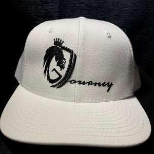 White/ Black Logo Gabriel's Journey Trucker Hat