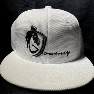 White Texture/ Black Logo | Gabriels Journey Hat